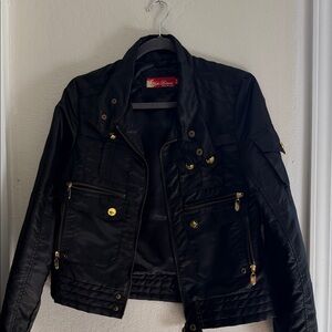 Apple Bottoms Black Jacket with Gold Hardware